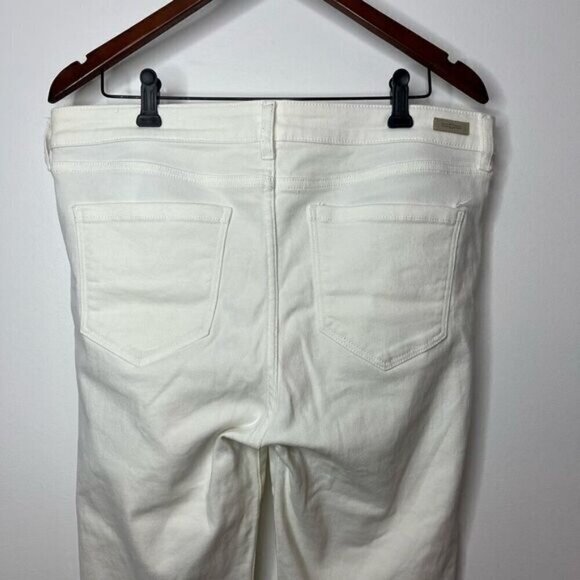 Liverpool Jeans Company Women’s Size 14 Distressed Raw Hem Jeans White Denim - Picture 5 of 11